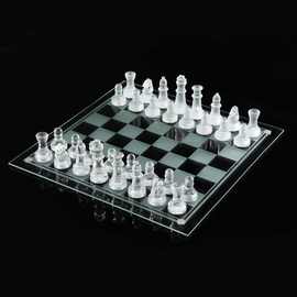 普通玻璃国际象棋 透明象棋 大中小号 galss chess玻璃国际象棋