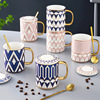 Ceramics for beloved with glass, Scandinavian cup