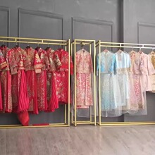落地式婚纱架子影楼工作室礼服展示架铁艺秀禾服挂衣架服装陈列架