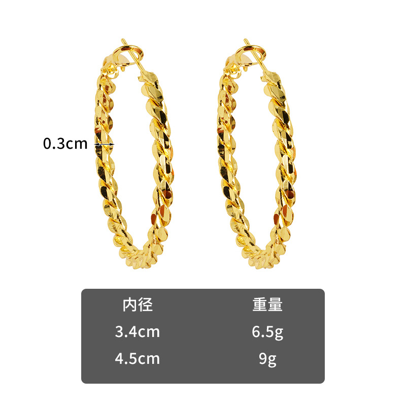 Productos calientes suministro de fábrica pendientes al por mayor Vietnam oro giro personalizado pendientes femeninos accesorios de estilo chino todo partido transmisión en vivo image 5