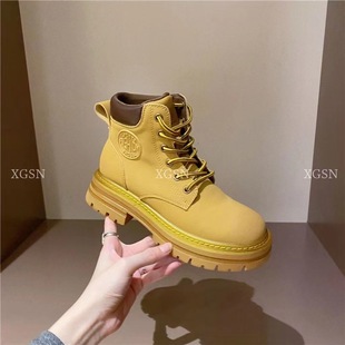 Extra large size leather color Martin boots men's shoes 45 Big Head short boots 46 high top 47 rhubarb boots 48 versatile women's shoes 49