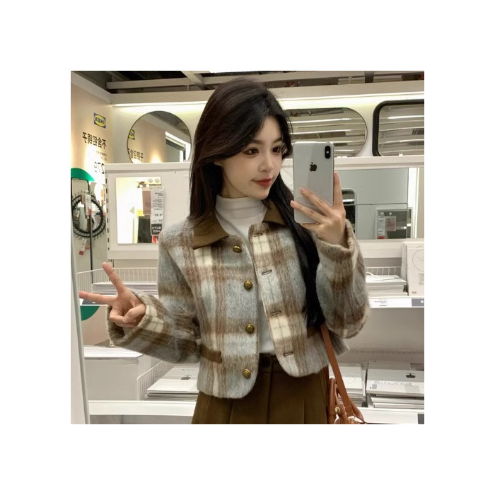 网红两件套毛呢外套女装秋冬2025新款百褶半身裙小香风套装裙子女|undefined
