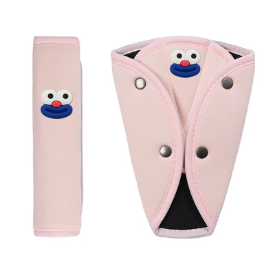 Seat belt shoulder pad pads, car interior accessories - ice-silk-shoulder-pads-blue-set-of-two