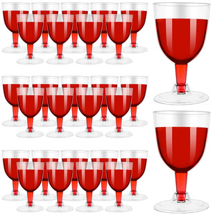 Disposable Plastic Champagne Glass Sparkling Water Cocktail Glass Dessert Mousse Glass Aviation Glass Tall Wedding Red Wine Glass