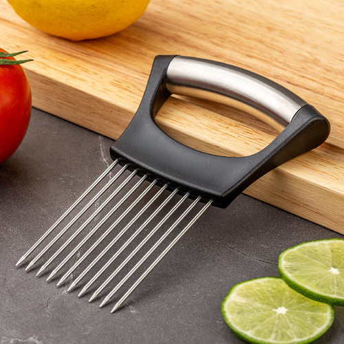 304 stainless steel onion needle multifunctional vegetable cutter onion insertion loose meat needle fruit and vegetable slicer fish scale holder