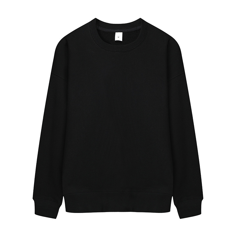 Otoño y invierno pesado 530g suelto cuello redondo camiseta de manga larga pantalones de trabajo conjunto personalizado al por mayor para hombres y mujeres