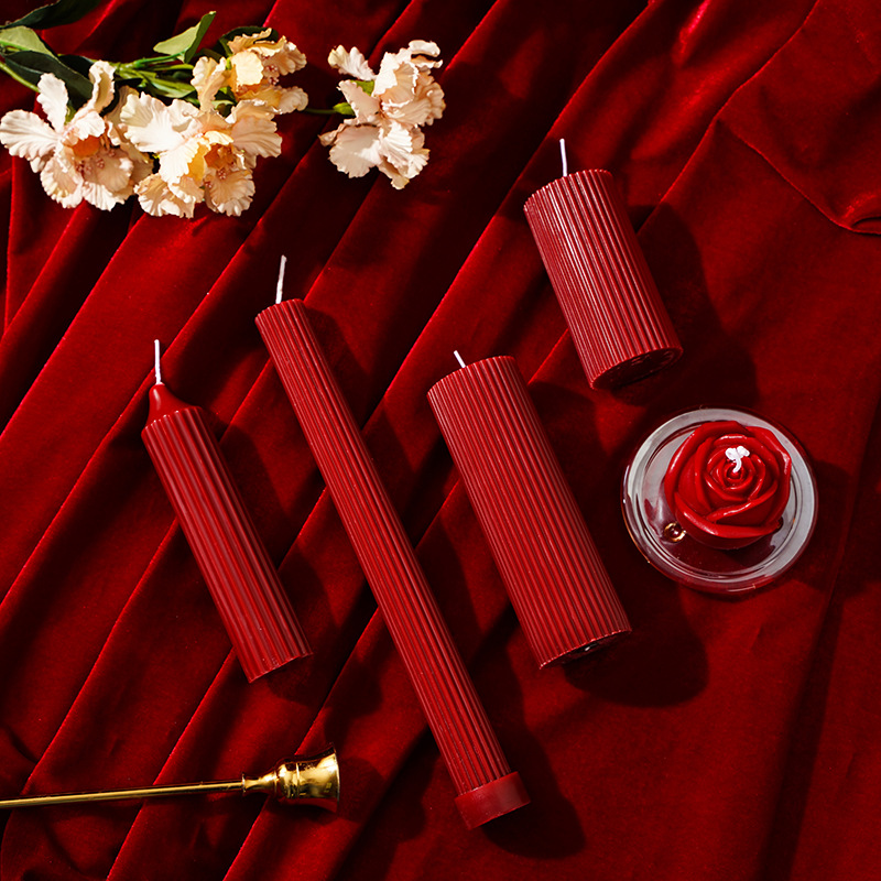 Solid Color Pattern Romantic Style Handmade Craft Valentine's Day Romantic Solid Color Soybean Mixed Wax