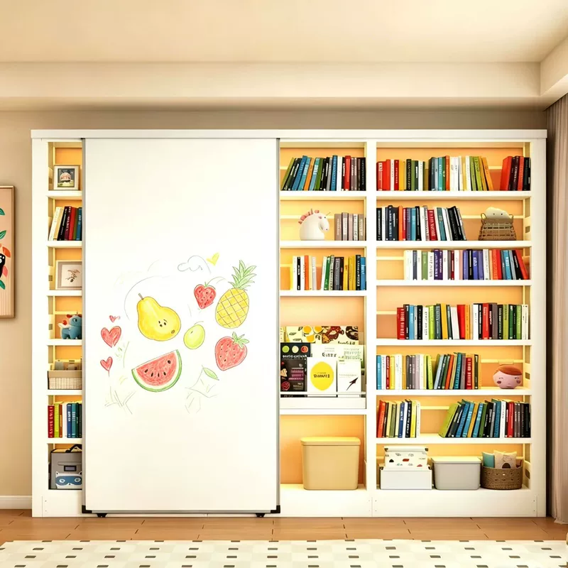 Стальной стеллаж для книг с магнитной доской многоярусный