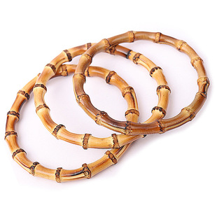 Bag Accessories Round Bamboo Handle DIY Handmade Bag Material 1cm Thick Wood Bamboo Ring Bamboo Bag Handle Gift Box