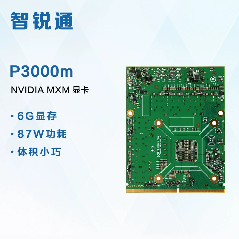Графическая карта MXM Zhìruìtōng P3000 6 ГБ, 4×DP, 75 Вт, низкое энергопотребление, для вывода и инференса видео