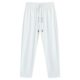 Summer Sports Casual Sunscreen Quick-drying Pants 2024 Thin Ice Silk High Waist Straight Pants Nine-point Draping Casual Pants for Women