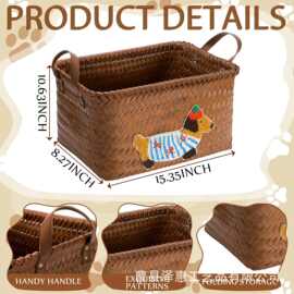 编织脏衣篮腊肠狗脏衣篓浴室卧室ins风大容量杂物收纳筐储物