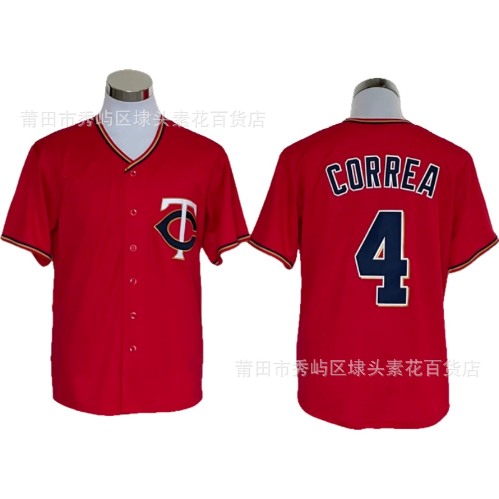 MLB Minnesota Twins №4 CORREA вышитая бейсбольная куртка, фан-кардиган