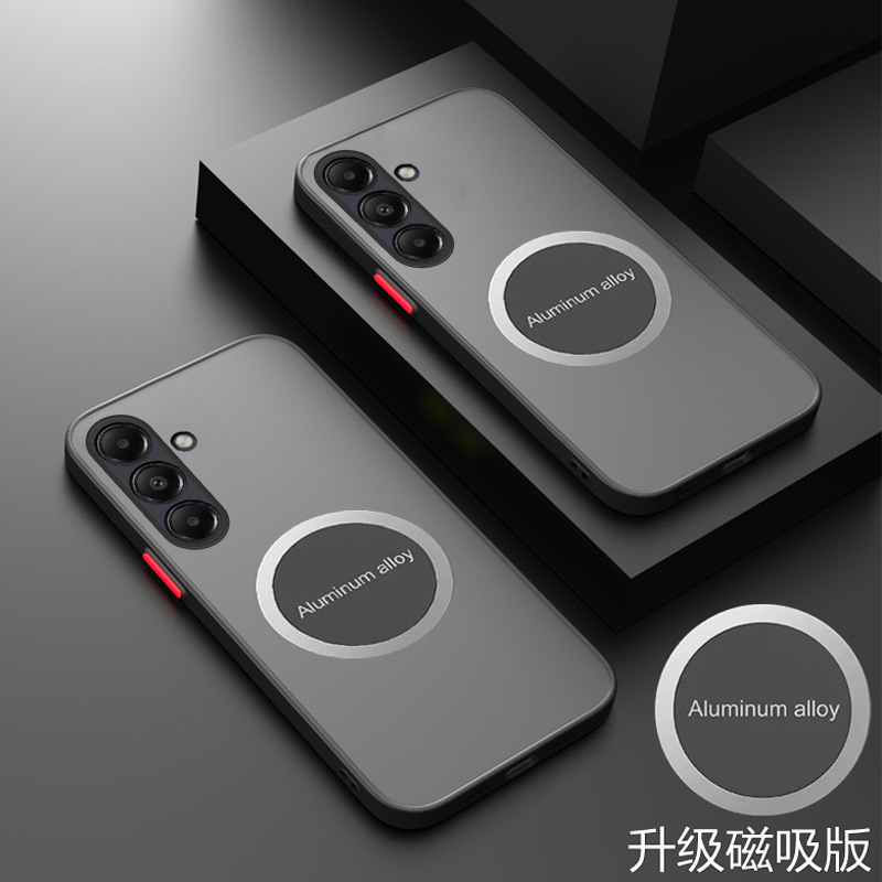 Samsung S25 Mobile Phone Case Magnetic Suction Galaxy S24 Transparent Protective Case 5G Lens Full Coverage Drop-resistant for S23