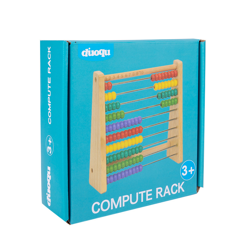 La educación temprana Abacus stand colorido matemáticas iluminación de madera de los niños de diez velocidades cálculo stand kindergarten aritmética material didáctico educativo