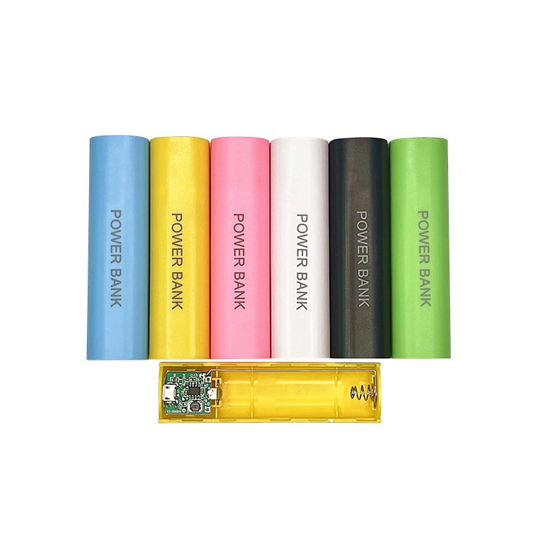 跨境新款礼品工厂私模1节18650充电宝外壳DIY 免焊接移动电源套料