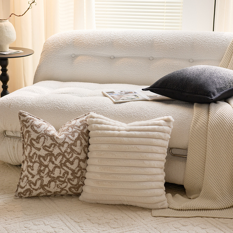 Simple estilo francés crema viento negro y blanco almohada almohada sofá sala de estar almohada modelo de habitación de alojamiento modelo de cabecera con núcleo