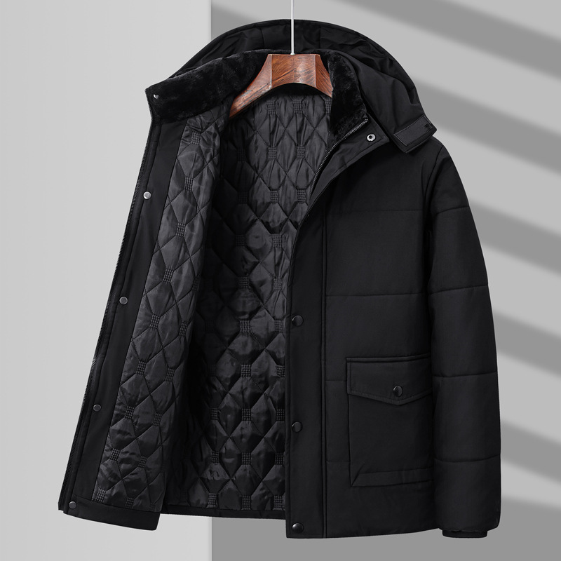 M - 8XL extra tamaño papá más chaqueta de algodón de invierno otoño de mediana edad chaqueta de algodón de hombre casual chaqueta cálida