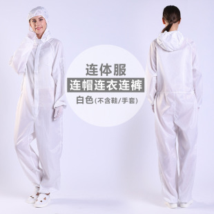 Dust-Free Clothing One-Piece Hooded Full-Body Dust-Proof Work Clothes for Men and Women Anti-Static Split Food Clean Spray Paint Protective Clothing