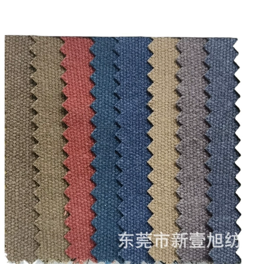 Spot supply 12-an polyester cotton fabric green wash water canvas fabric handbags shoe material home textile fabric wholesale