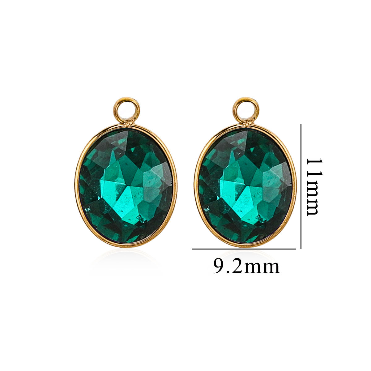 Joyas hechas a mano de bricolaje transfronterizas accesorios de acero inoxidable colgante collar de cristal ovalado pendiente colgante colgante