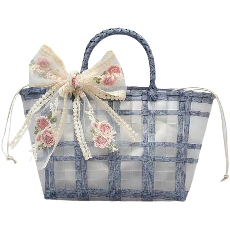 Tote Bag, Hand-Woven Bag, Women's Bag, Gift Basket Bag, Waterproof Niche Retro Gift Bag
