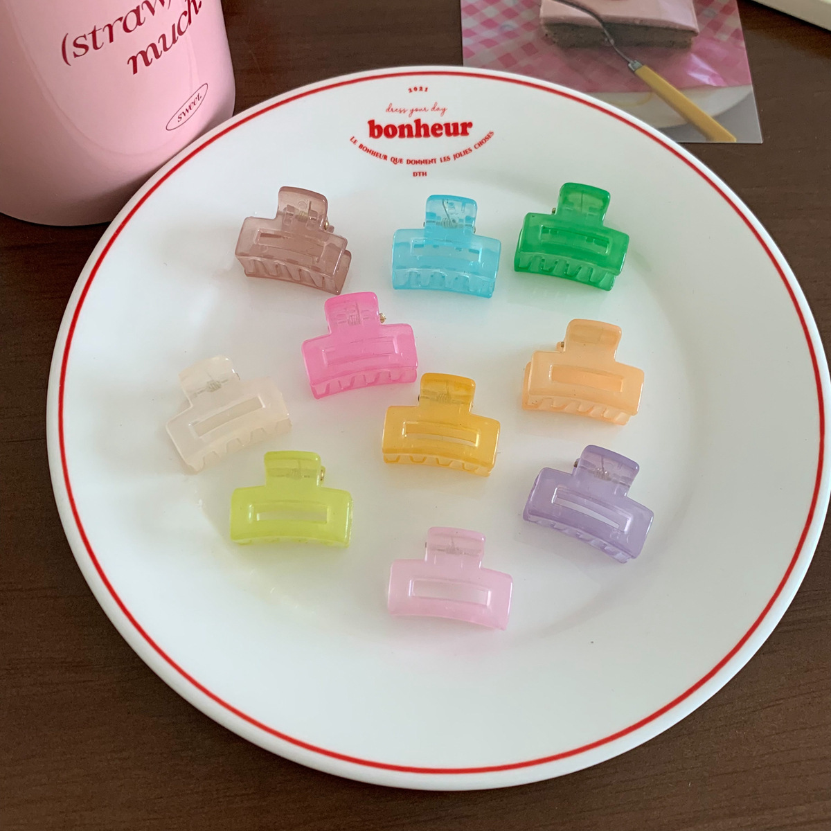 10 unids lindo jalea color agarre pequeño tamaño mini flequillo clip pelo agarre dulce chica horquilla clip lateral accesorios