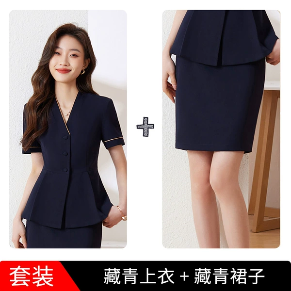 Classic suit jacket, mini-skirt
