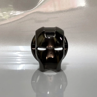 Car One-button Start Protective Cover Decorative Sticker Iron Man Protective Sticker Decorative Cover Interior Supplies Complete Decorative Ring (Other Automotive Interior Supplies) - iron-man-gun-black