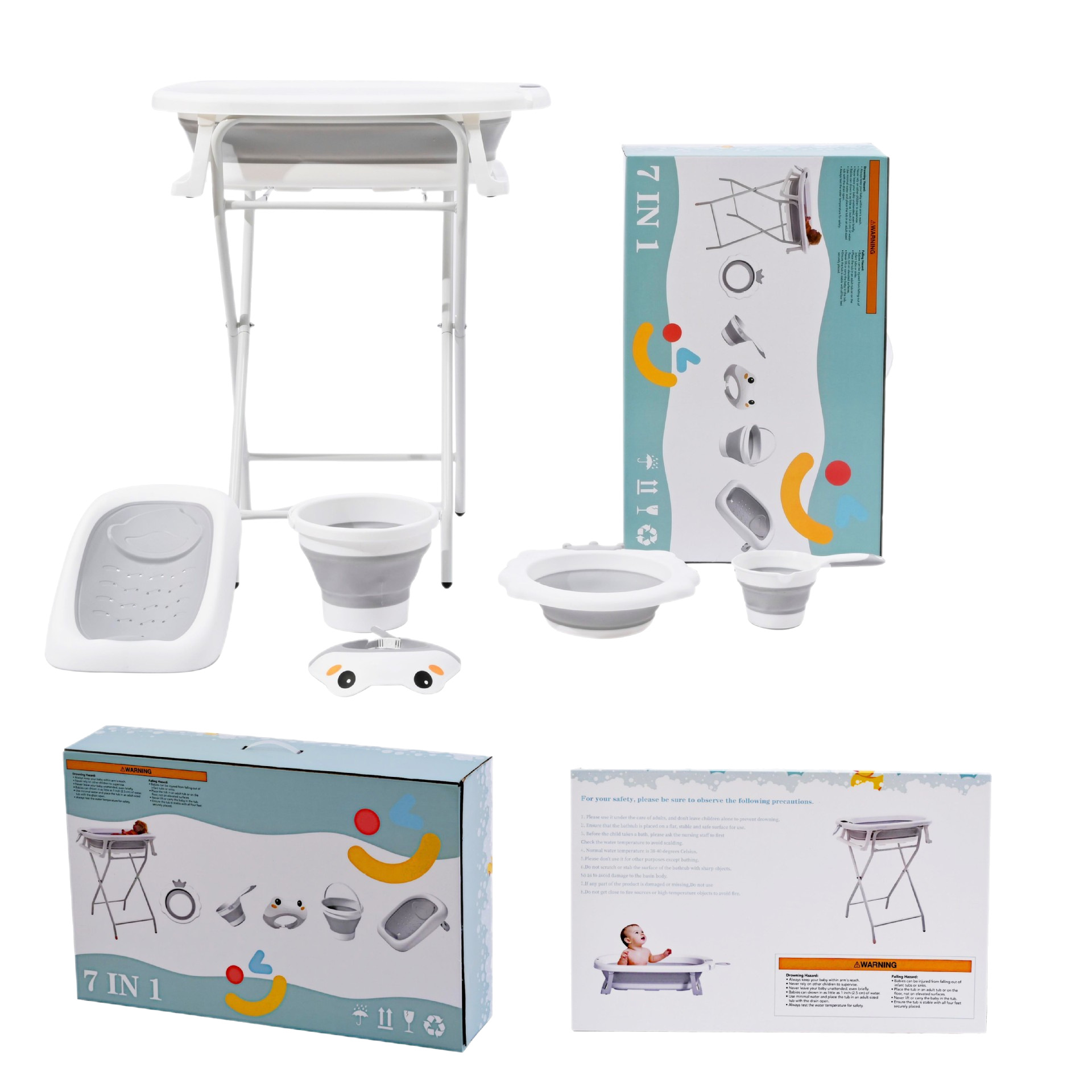 Juego de Bañera Plegable para Bebé de PP image 6