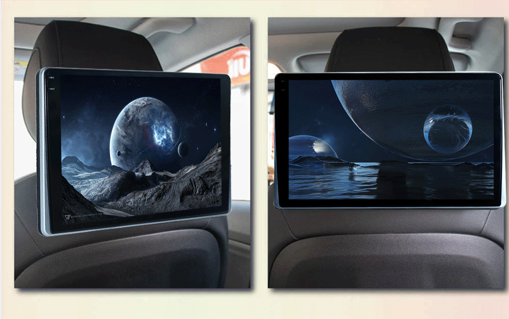 Android universal plug-in headrest display 10.1-inch HD IPSMP5 car rear entertainment system player
