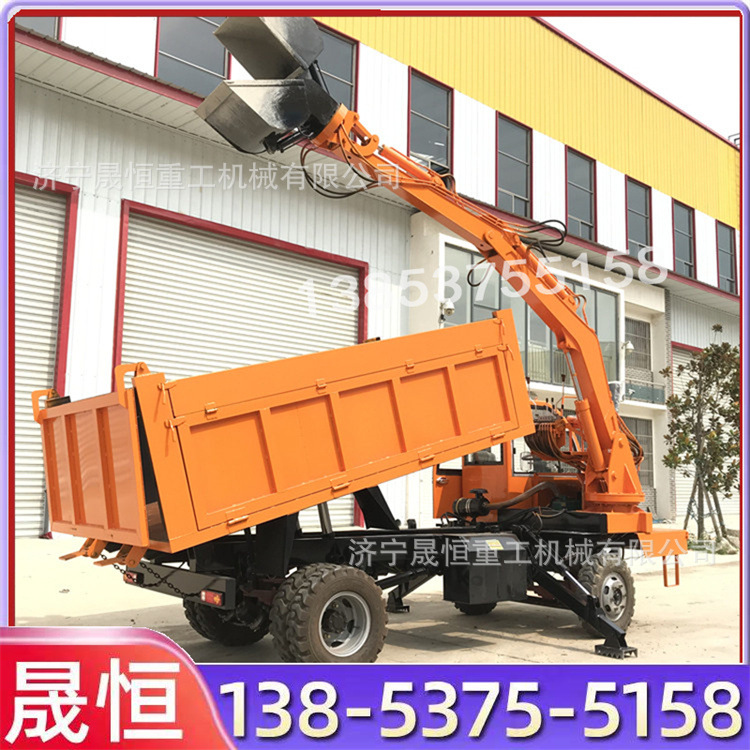 四不像随车挖 挖机运输自卸车多功能挖掘机 带挖机龙门吊下葬车