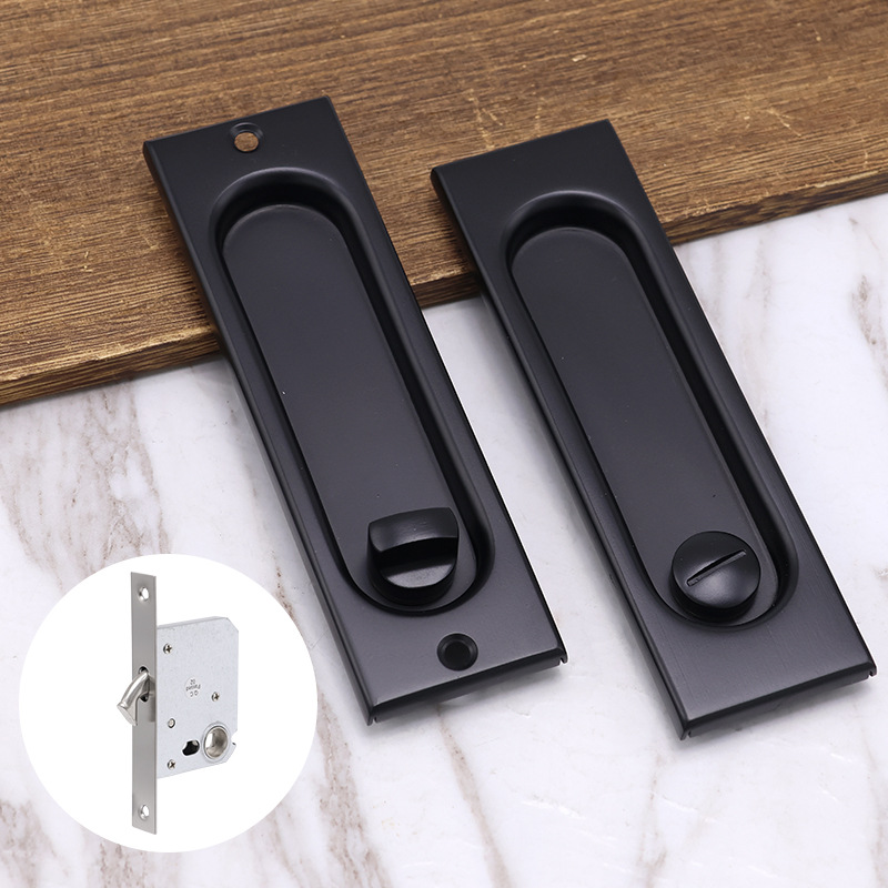 Mayorista de acero inoxidable 304 mano oscura puerta corredera cerradura de gancho cerradura de puerta corredera de cocina balcón cerradura de puerta corredera incrustada