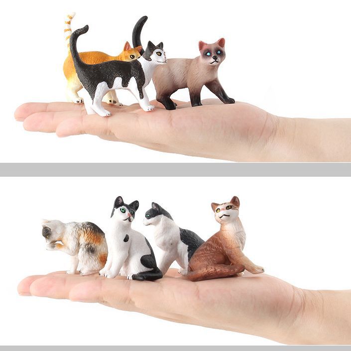 Venta caliente transfronteriza simulación de aves de corral modelo animal juguete gato doméstico gato traje creativo adornos