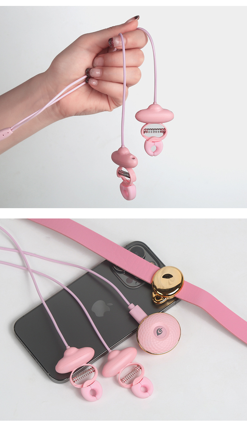 Nipple Clamps with Vibrating Bullet, Silicone USB Rechargeable, Pink — detail image 31