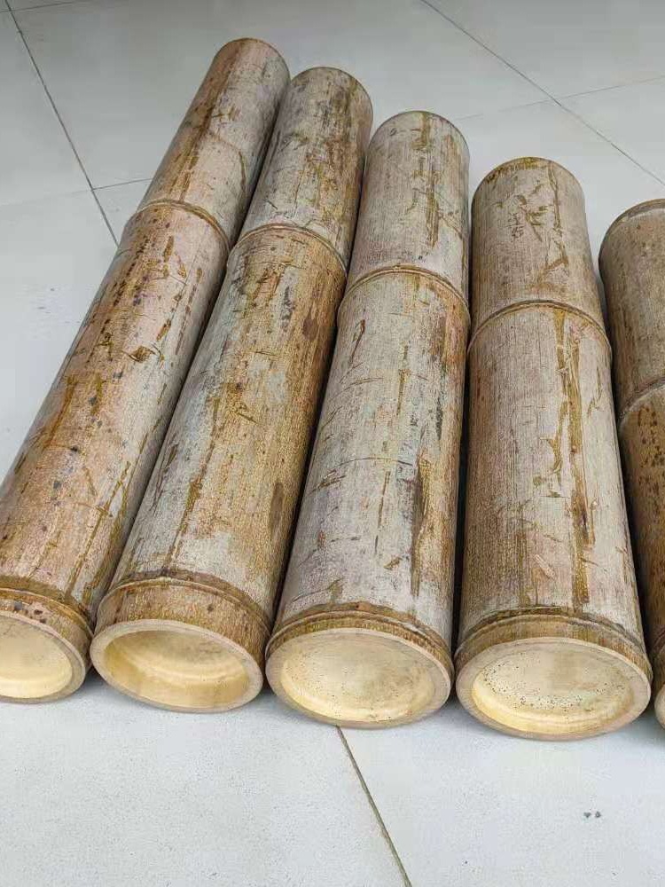 Natural shade-dried old moso bamboo props bamboo tube landscaping retro original bamboo weaving bamboo carving bamboo cup dried yellow bamboo