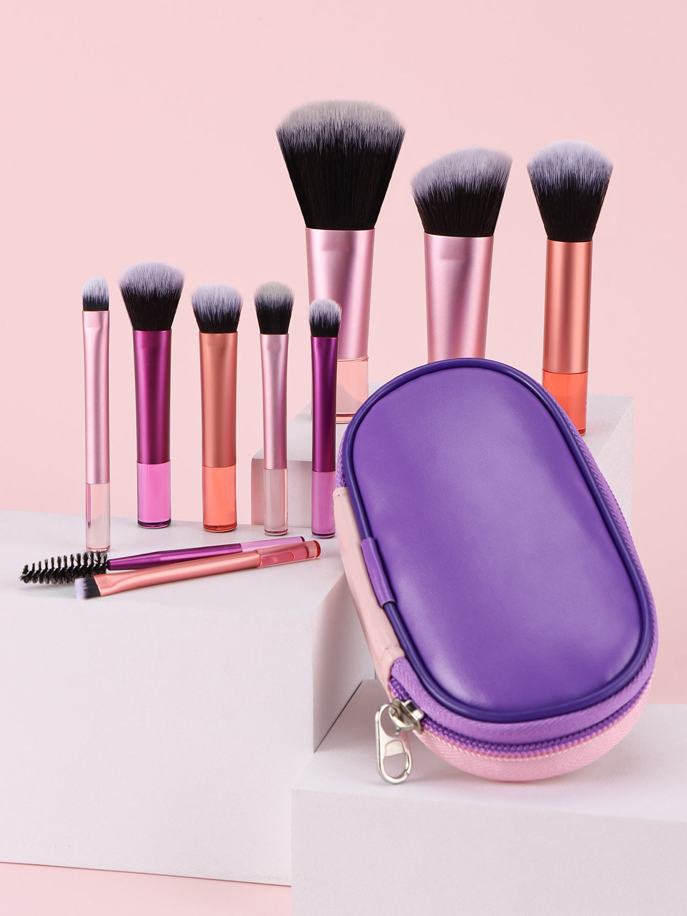 95g Weight plastic handle Makeup Brush Handle Type Makeup Brushes Makeup Tools Types 1 Set Quantity Artificial Fiber Material Simple Style Style Simple Style Artificial Fiber Plastic Handle Makeup Brushes 1 Set 无