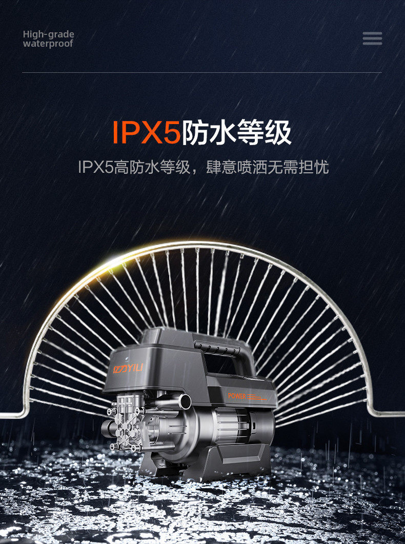 Yili High-Pressure Car Washing Machine Household 220V High-Power Water Gun Water Pump Fully Automatic Cleaning Machine Small Portable 3180