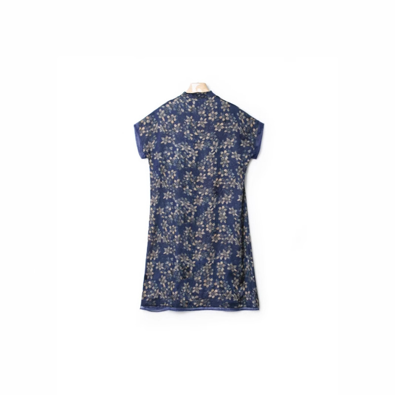 Ms* Hualuo Xiangyunsha New Chinoiserie Improved Cheongsam Dress New Style Ms* Hualuo Xiangyunsha New Chinoiserie Improved Cheongsam Dress New Style