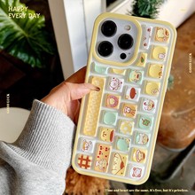 新年键盘壳Hellokitty适用iPhone16布丁狗苹果15Promax按键手机壳