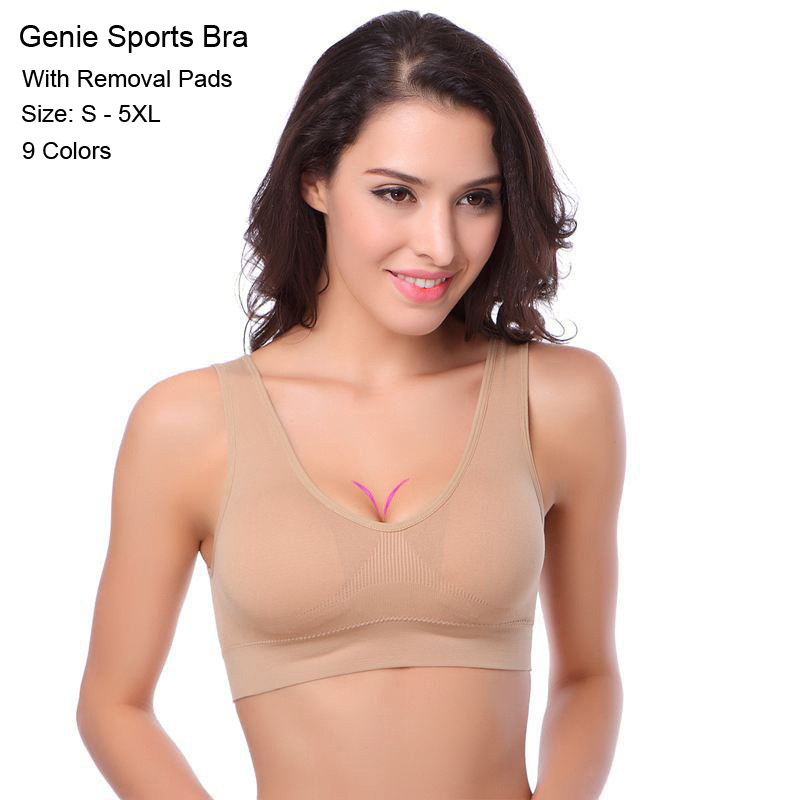 Amazon genie bra Sports bra Large Size Push-up Base Underwear Non-rimless bra Small Vest