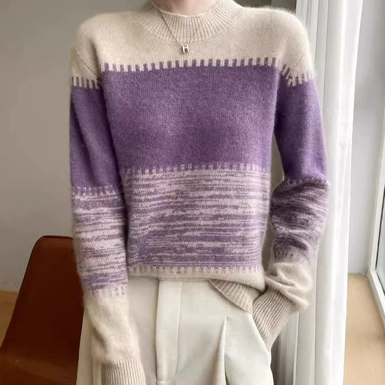Демисезонный свитер с длинным рукавом, для отдыха, oversize