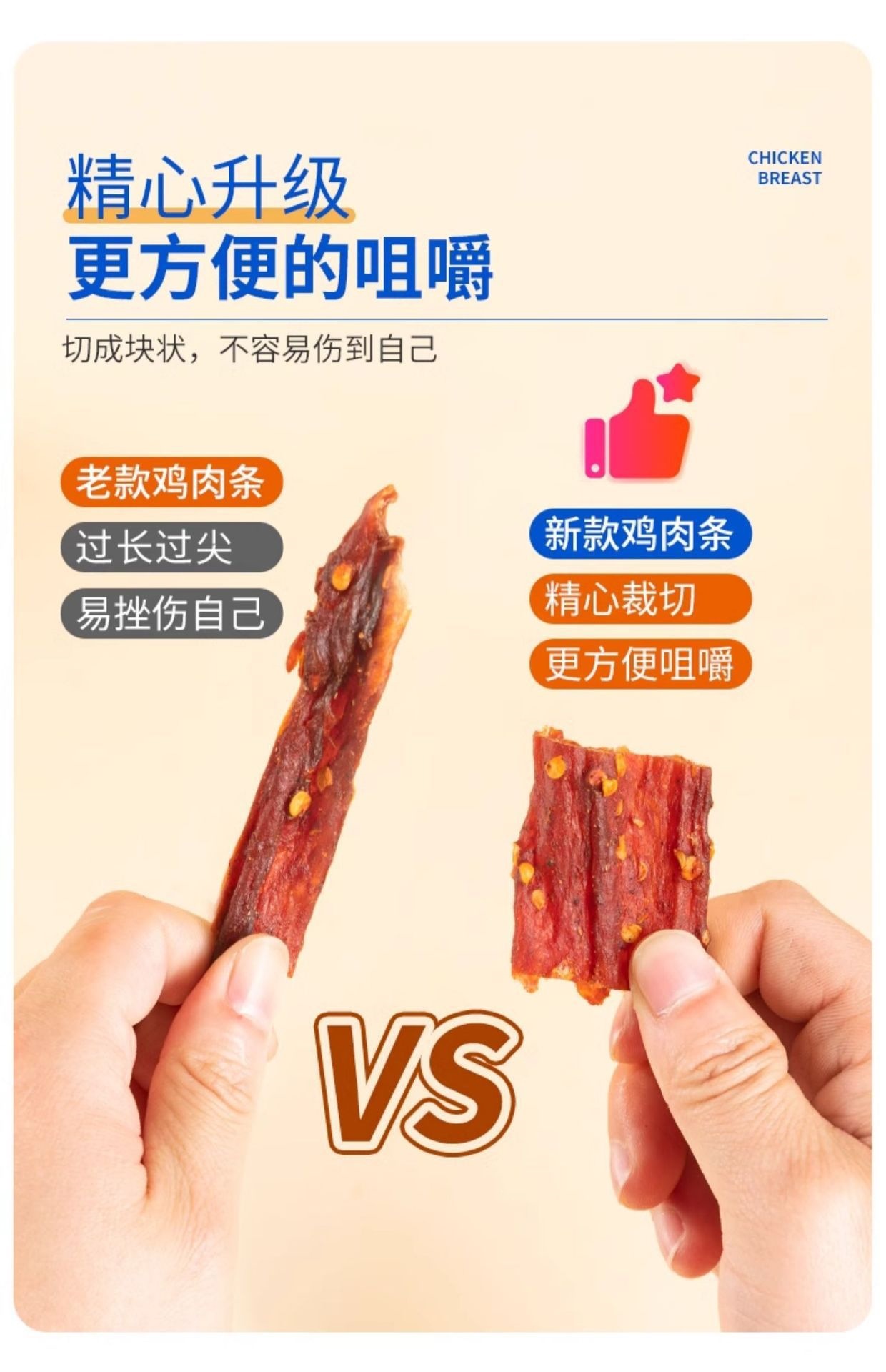 Air-Dried Chicken Jerky Strips 500g Ready to Eat Chewy Snack for Meal Replacement quality and texture
