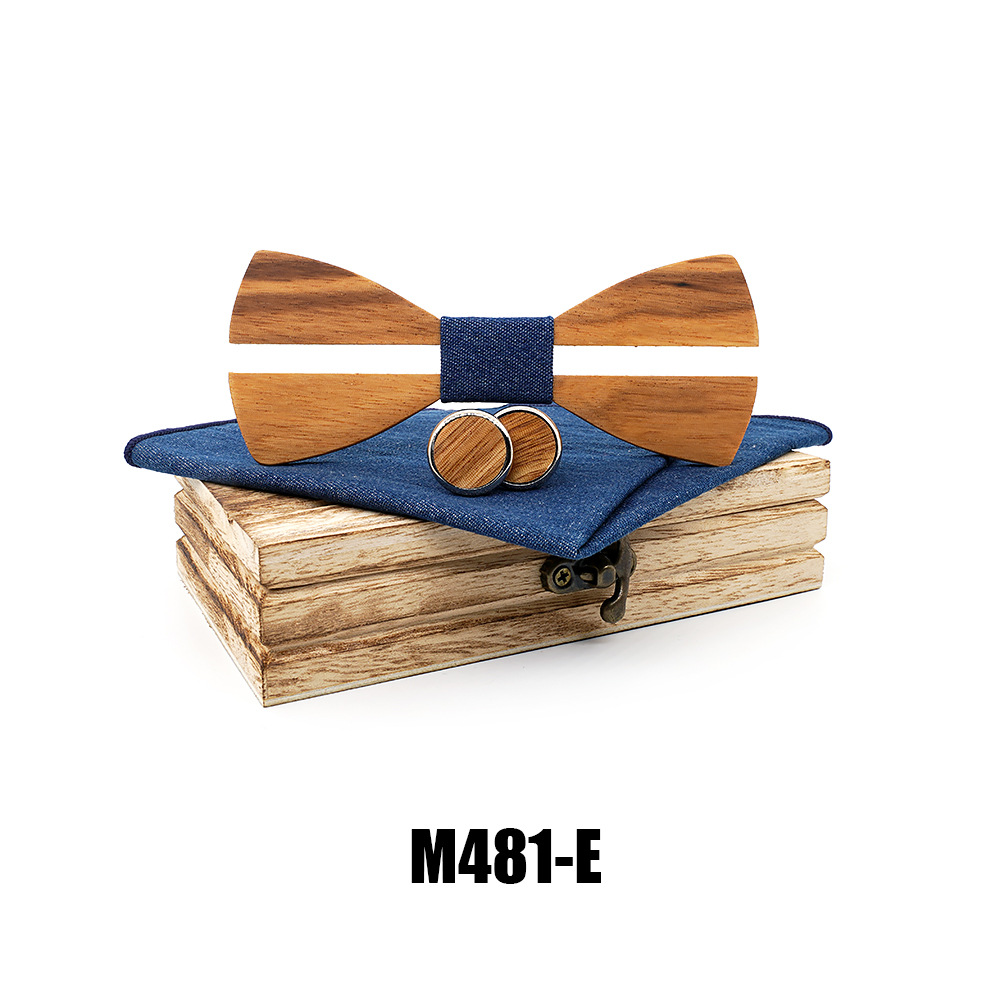 Wooden bow tie for adults, set, scarf, 2021 collection 5