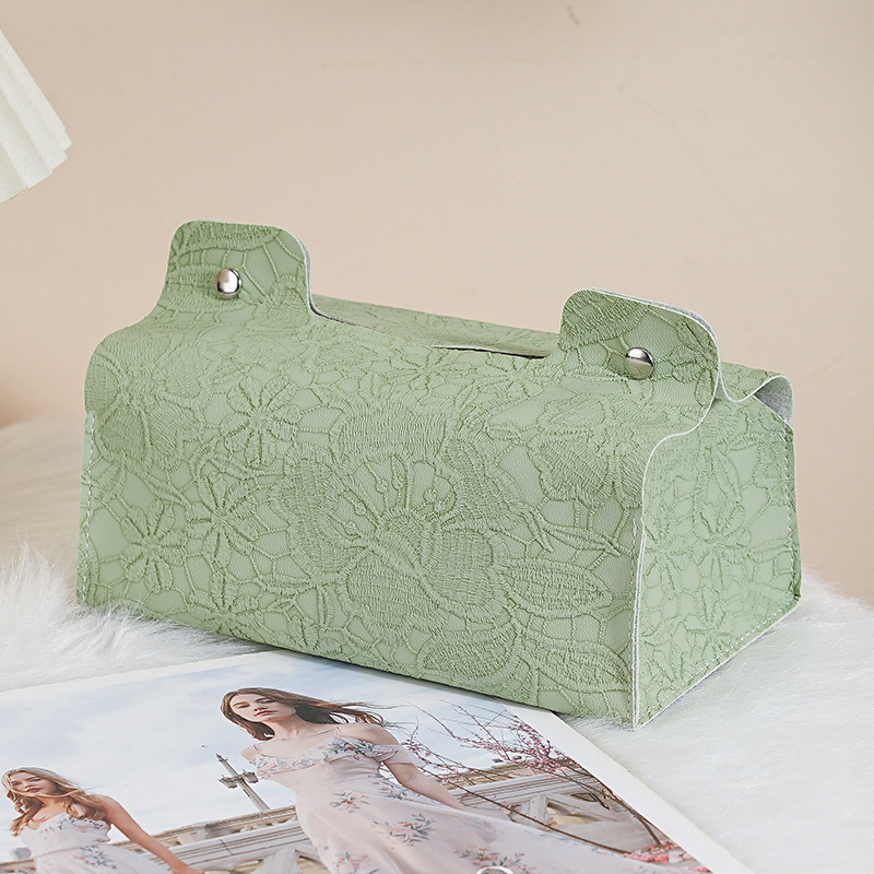 Caja de toallitas impresas, caja de extracción de alta calidad, cuero, bolsa de toallitas, escritorio de la sala de estar, caja de extracción de servillas creativas