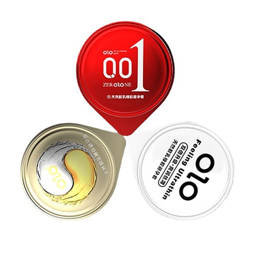 OLO Condom 0.01 Ultra Thin Naked Hyaluronic Acid Safe Condom Female Instant Orgasm Lasting Delay Wolf Tooth byt Condom