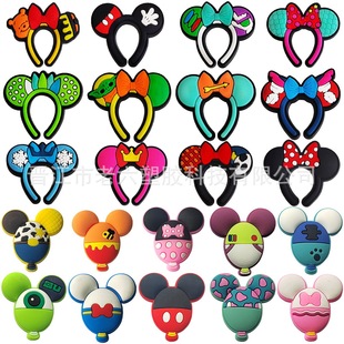 Cross-Border E-Commerce Shoe Accessories Pvc Cartoon Clog Shoe DIY Shoe Charms Mickey and Minnie Croc Shoe Decorations