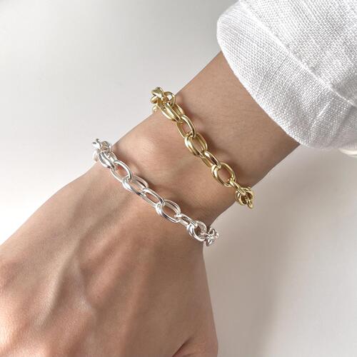 Fan Zhiqiao French style jewelry 925 sterling silver Mickey bracelet niche extremely simple INS jewelry