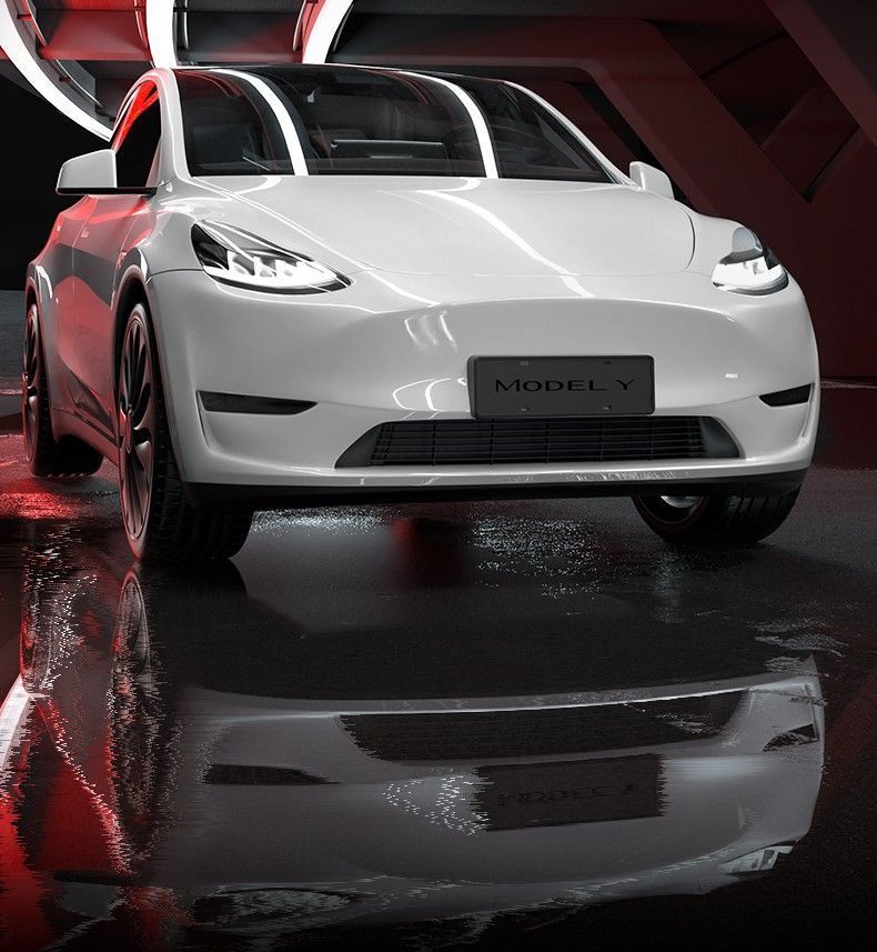 Suitable for Tesla's New Version Model Y/3 Full-Coverage License Plate Frame License Plate Frame Protection Frame Cover Modification Accessories