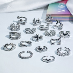 極簡素圈個性百搭開口戒指女ins冷淡風小眾設計感氣質時尚食指戒